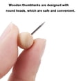 thumbnail image 6 of Wooden Push Pins,100 Pcs Wood Thumb Tacks Decorative for Bulletin Boards, Cork Boards, Foam Boards, Map Photos Calendar and Home Office Craft,Style:Round pushpin;, 6 of 6