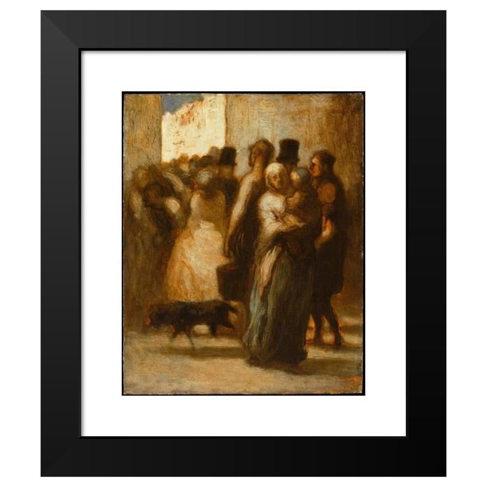 Honoré Daumier 15x18 Black Modern Framed Museum Art Print Titled - To the Street