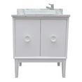 thumbnail image 3 of Bellaterra Home 31" Single vanity in White finish top with White Carrara and round sink, 3 of 9