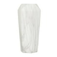 thumbnail image 6 of DecMode 14" Faux Marble White Ceramic Vase, 6 of 9