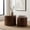 Walnut, variant on Nesting Coffee Table Set of 2 Round Wooden Tables - Modern Black Woodgrain