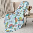 thumbnail image 3 of Disketp Colorful Sea Turtle Cozy Flannel Fleece Throw Blanket: Has a velvety texture for All Seasons - Perfect for Women, Men, & Kids"80"x60", 3 of 6