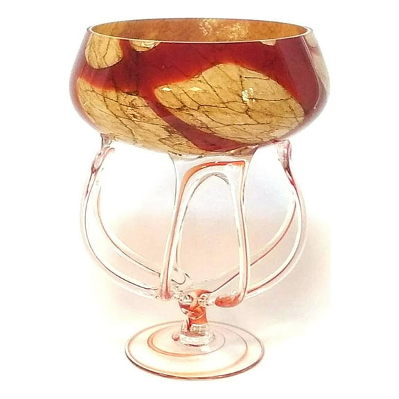 Elegant and Modern Decorative Classical Glass and Marble Vase for Housewarming Gift - 11.2 Inch Glass Vase, Reef