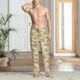 thumbnail image 5 of Bingfone Hippie Bee Honeycomb Mens All Over Print Sleep Pajama Pants-Large, 5 of 6