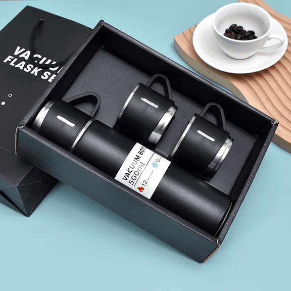 500ML Stainless Steel Vacuum Flask Gift Set Office Business Style Thermos Bottle
