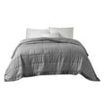 thumbnail image 4 of Oversized Down Alternative Blanket with Satin Trim, Bedding Quilt Lightweight Comforter Soft Thin Quilted Blanket for All Seasons (King, Charcoal), 4 of 6