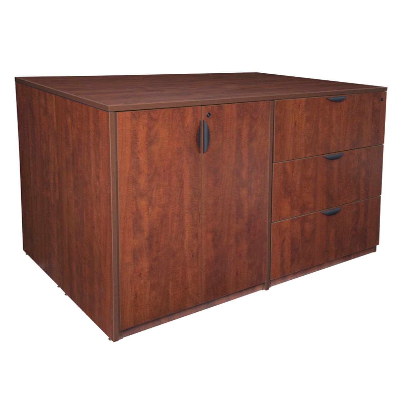 Legacy Stand Up 2 Storage Cabinet/ 2 Lateral File Quad- Mahogany - image 2 of 2