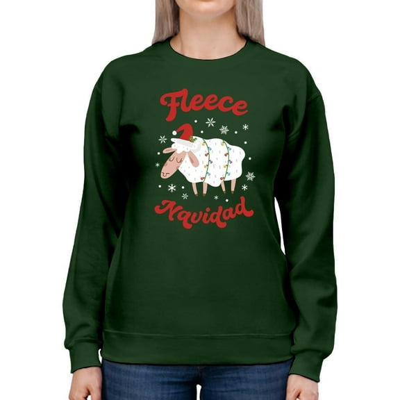 Fleece Navidad! Sweatshirt Women -Smartprints Designs, Female Large