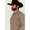 thumbnail image 2 of Blue Ranchwear Men's Euclid Plaid Print Long Sleeve Snap Western Shirt Tan Medium, 2 of 4