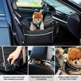 thumbnail image 3 of Asiento de coche para perros ZOMISIA impermeable para perros pequeños y medianos, color negro, 3 of 6