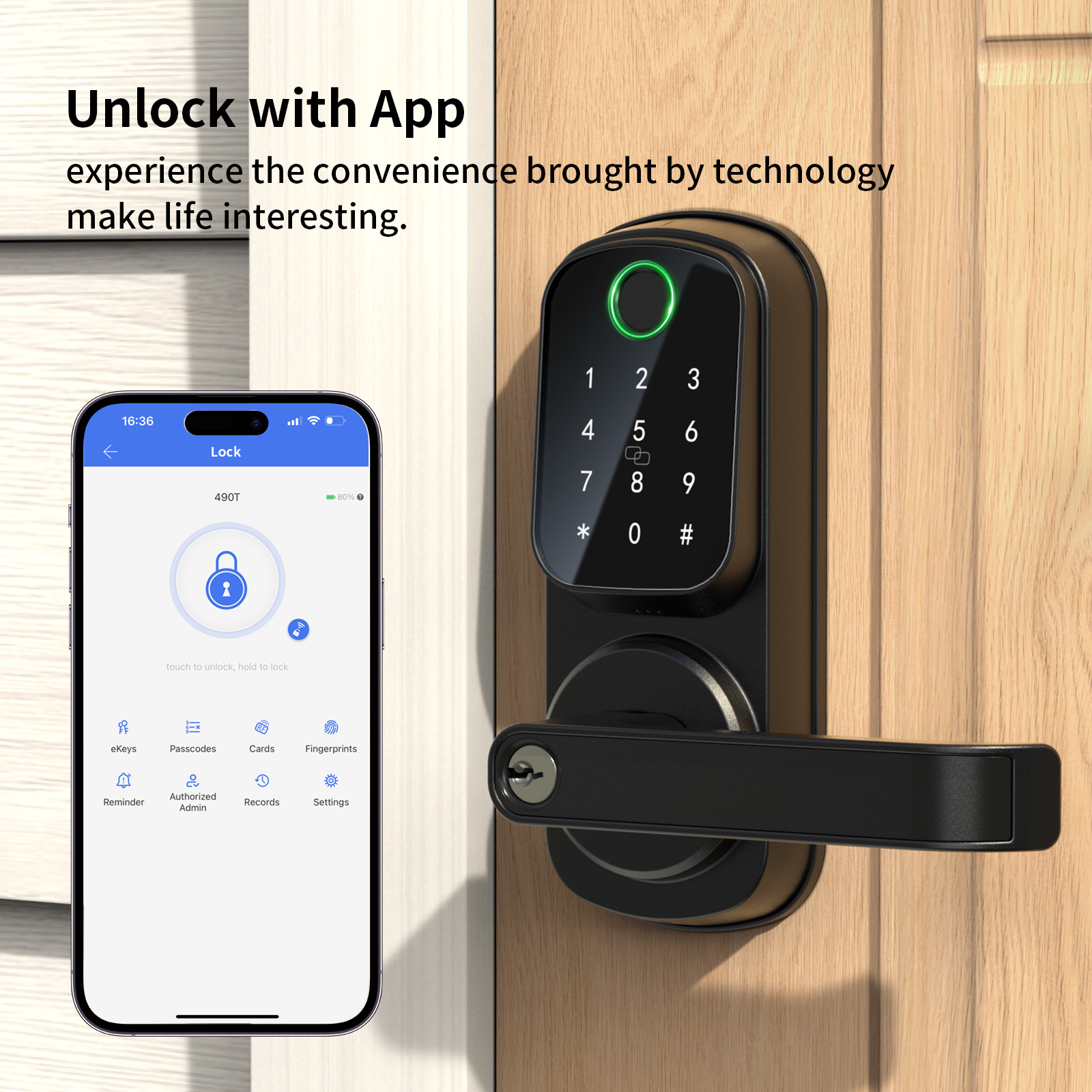 Ironzon Smart Fingerprint Deadbolt Electronic Door Lock photo 7