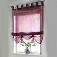 thumbnail image 1 of Bullpiano Wine red Translucent Rome Style Curtains Kitchen Book Balcony Window for Livingroom Bedroom Kitchen (61x31.5), 1 of 5