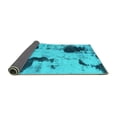 thumbnail image 2 of Ahgly Company Indoor Rectangle Abstract Turquoise Blue Modern Area Rugs, 3' x 5', 2 of 4