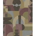 thumbnail image 4 of Maroon & Beige Middle Eastern Inspired Geometric Wallpaper R8417, 4 of 4