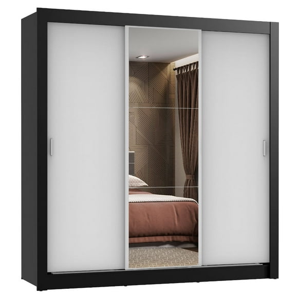 Ropero Closet Madesa Mônaco 3 Puertas 1 Con Espejo