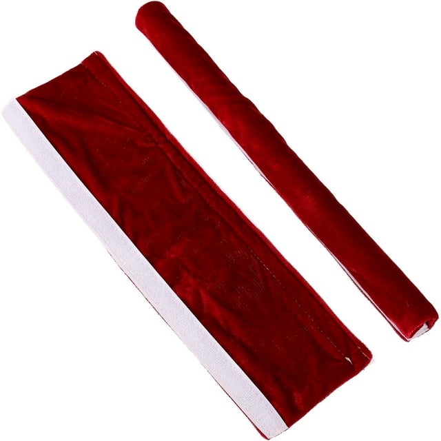 uxcell Refrigerator Door Handle Covers Velvet Cloth Decor Protectors Keep Your Kitchen Appliance Clean Fit for Fridge, Oven, Dishwasher, Red