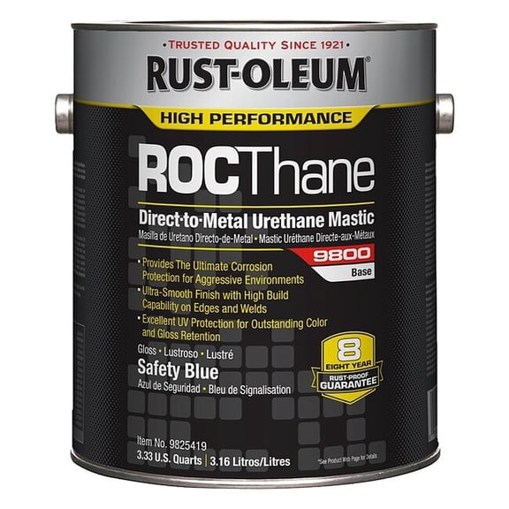 Rust-Oleum 9800 Urethane Mastic,Safety Blue,1 gal. 9825419