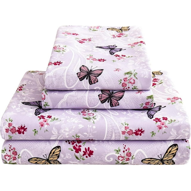 Queen Size Sheet Set Soft Queen Bed Sheets Brushed Microfiber Fitted Sheet with ” Deep Pockets Breathable Pieces Sheet Set for Queen Bed Bedding Sheets & Pillowcases Navy