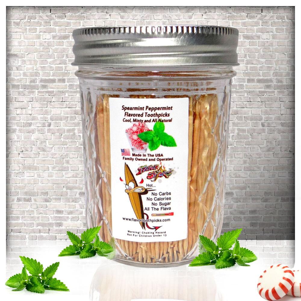 600 Spearmint Peppermint Flavored Toothpicks With Reusable Decorative