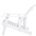 thumbnail image 4 of Jopath Folding Adirondack Chair with Extendable Leg Rest Outdoor Wooden Lounge Chairs with Slatted Back and Wide Armrests for Patio Garden White, 4 of 9