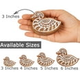 thumbnail image 2 of IBA Indianbeautifulart Textile Printing Block Duck Hand Carved Wooden Stamp Wood Block Printing Textile Stamps For Fabric/ Pottery Blocks- 3 Inch, 2 of 6