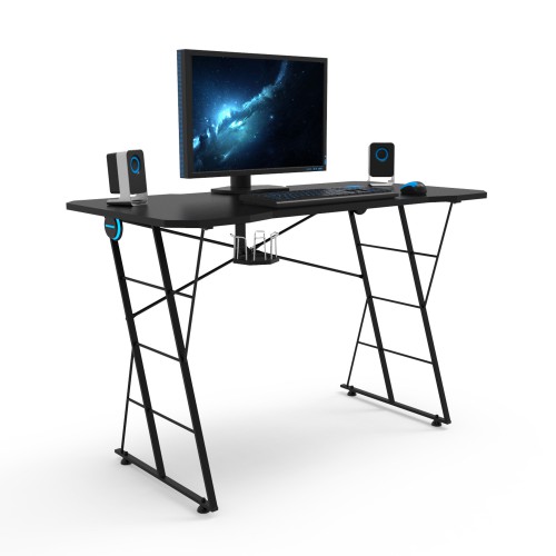 Millhouse Computer Desk Office Study Desk Computer PC Laptop Table Workstation Dining Gaming Table for Home Office Black-Black-