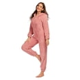 thumbnail image 4 of Women Winter Plush Romper Pajamas Long Sleeve Zipper Hooded Thick Warm Jumpsuit, 4 of 7