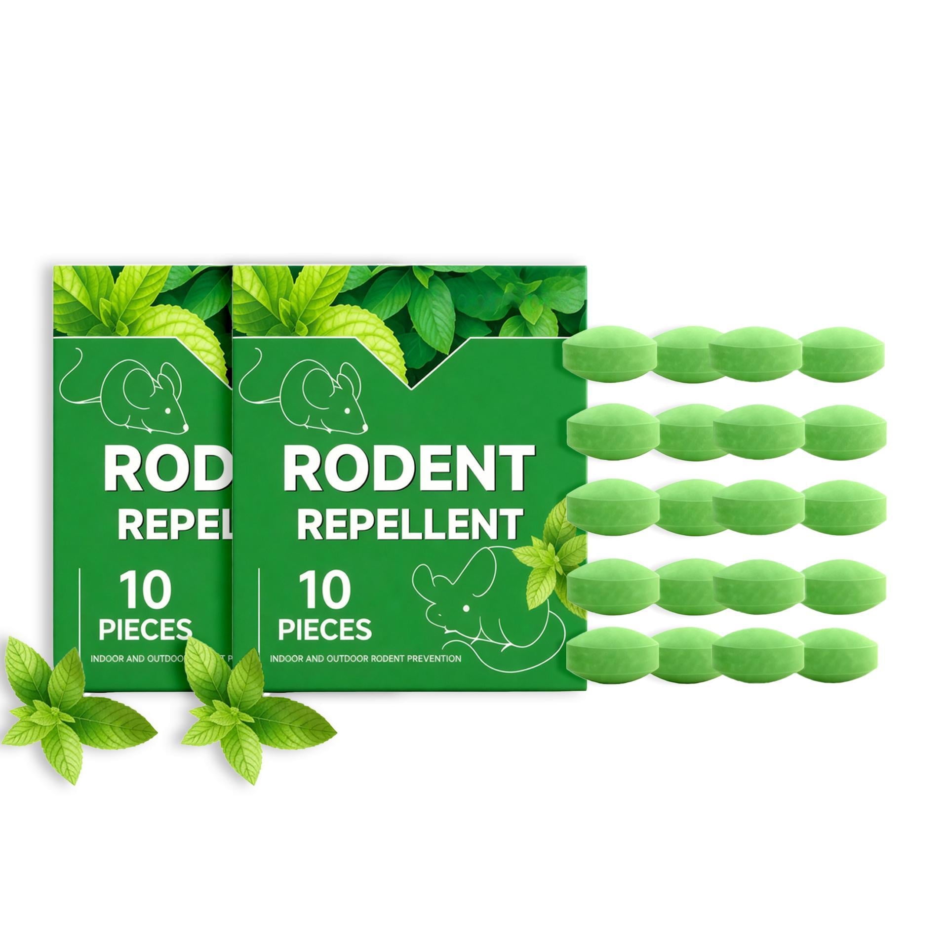 Peppermint Oil Rodent Repellent Balls, Natural Squirrel Pest Deterrent, Kid & Pet Safe Indoor Outdoor Repellent, 20 Count