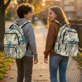 thumbnail image 3 of Chririnla Abstract Brushstroke & Speckle Pattern Lightweight School Bag for Middle School Daily Use, Side Pockets Padded Shoulder 600D Polyester School Backpack, 3 of 10
