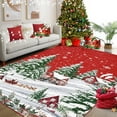 thumbnail image 3 of Christmas Area Rug, Red Green Snowflake Tree Rugs Washable Throw Runner Rugs Carpet for for Living Room Kitchen Dining Room Nursery Kids Room Office, 3 of 13