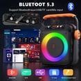 thumbnail image 3 of Altavoz Bluetooth portátil Karaoke Machine HWWR de 80 W, 3 of 9