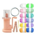 thumbnail image 3 of Máquina de Tejer a Mano, Mini Herramientas de Bobinado de Adorno Operadas a Mano Dispositivo de Hilo Trenzado Telar para Pulsera de Bricolaje Hecha a Hilo de 12 colores rosa Macarena Tejedora de carrete manual, 3 of 8
