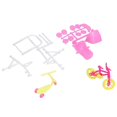 thumbnail image 2 of 5 Pieces People Family Dolls Early Educational Gifts Accessories with Dad Pregnant Mom Boys Girls Bicycle Scooter, 2 of 4