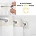 thumbnail image 5 of Pure Apricot No Hook Shower Curtain Waterproof, Bathroom Curtains with Snap in Liners and See Through Top Window, Simple Solid Color Hotel Style Bathtub Curtains Shower 54"Wx78"L, 5 of 8