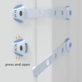 thumbnail image 2 of Cerradura de puerta corredera para seguridad infantil, paquete de 3 cerraduras de ventana a prueba de niños, barra de seguridad para patio,Azul, 2 of 4