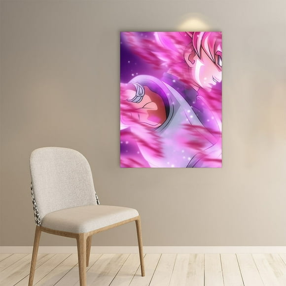 Dragon Ball Super Saiyan Black Goku Rose Cool Casual Paper Poster