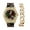Camo-Gold, variant on Charles Ryamond Mens Silver Big Rocks Blinged out with Roman Numerals Iced Out Hip Hop Colorful Dial Wriswatch w/Bling'ed Out Cuban Shiny Silver Bracelet - ST10327 RN Cuban (ST10236MarbleRed Gld)