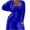 Blue, variant on Lindreshi Womens Pajama Sets Winter Women's Casual Solid Vests and Long Sleeve Overcoat Tops and Long Pants Suits Pajamas 3-Piece Set