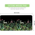 thumbnail image 2 of Extended Gaming Mouse Pad(35.4x15.7 in), Large Desk Pad Laptop Computer Keyboard Mat Waterproof Desk Decor Writing Pad for Work, Game, Office, Home - Black Flower, 2 of 6