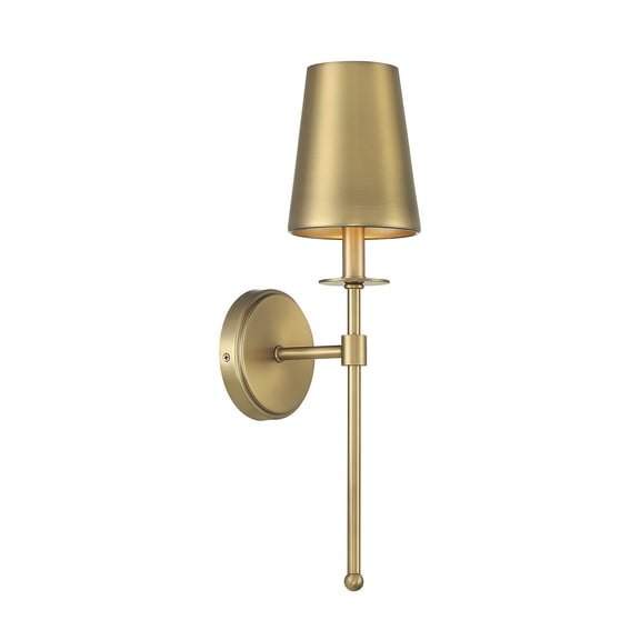 Trade Winds Lola 1-Light Wall Sconce in Natural Brass
