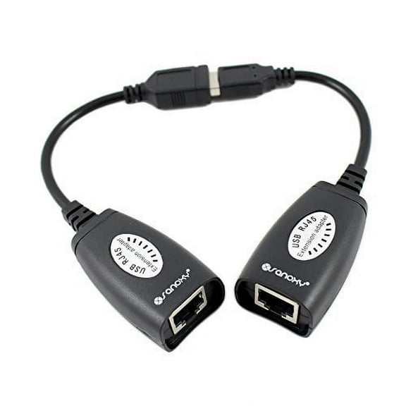 SANOXY USB over Cat5/5e/6 Extension Cable RJ45 Adapter Set