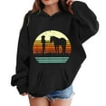 thumbnail image 4 of Teen Girls Hoodies Sweatshirts Winter Warm Pullover With Pocket Cute Horse Print Long Sleeve Hooded Sweatshirt Kids Clothing Black Size 13-14T, 4 of 4