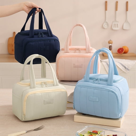 Lunch Bag Insulated Lunch Box, Waterproof Freezable Cooler Tote with Adjustable Shoulder Strap for Work Commute Picnic Camping and Outdoor Adventures, Topliu