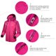 thumbnail image 5 of Chaqueta impermeable a prueba de viento, ropa deportiva para exteriores, senderismo, viajes, deportes de ciclismo, abrigo con capucha desmontable para mujer, 5 of 8