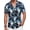 Midnight Tropical Flowers Midnight Blue, variant on Joyfy Casual Summer Hawaiian Shirt for Men, Short Sleeve Button Down Beach Shirt