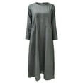 thumbnail image 4 of Xuplwnp Gray Dresses for Women 2024 Women's Muslim Abaya Dress Prayer Dress Islamic Full Length Kaftan With Hijab Dubai Maxi Dress Womens Dresses Size S, 4 of 5