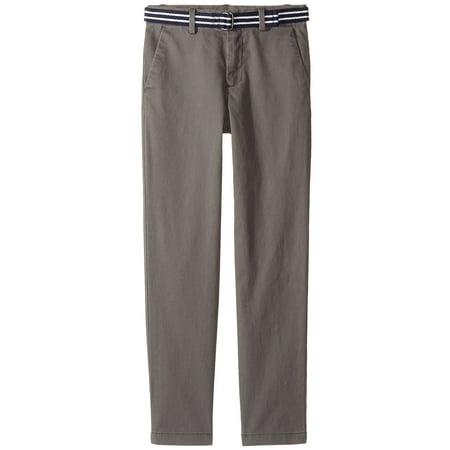 Polo Ralph Lauren Boys Stretch Chino Pants & Belt (12-18 Months, Regent Grey)