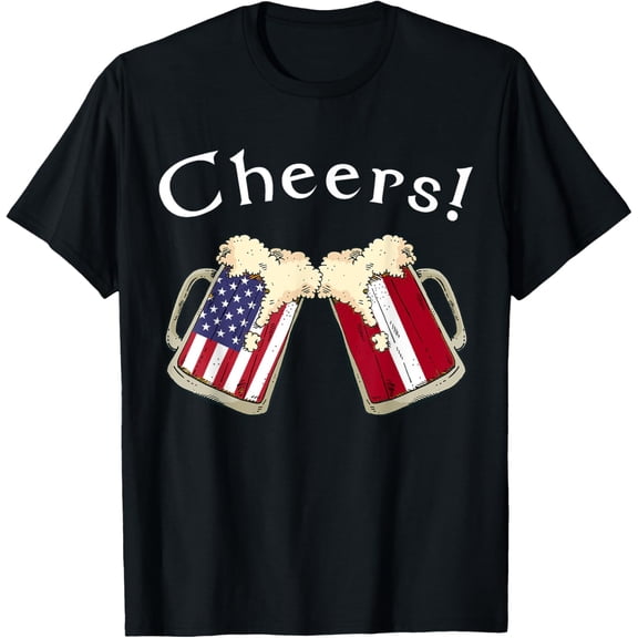 men and women can wear,American Latvian Patriot US Flag Beer Drinks Latvia Grown T-Shirt