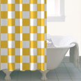 thumbnail image 4 of Yellow White Checkerboard Checkered Pattern Shower Curtain 36"x72" ,Bathroom Decorative Shower Curtains Set with 12 Hooks,Modern Waterproof Washable Shower Curtain, 4 of 6
