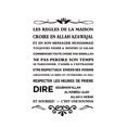 thumbnail image 3 of Calcomanía de vinilo para pared con las reglas de la casa, decoración del hogar islámica, religión, cultura, murales de reglas de la casa de estilo francés, 3 of 5